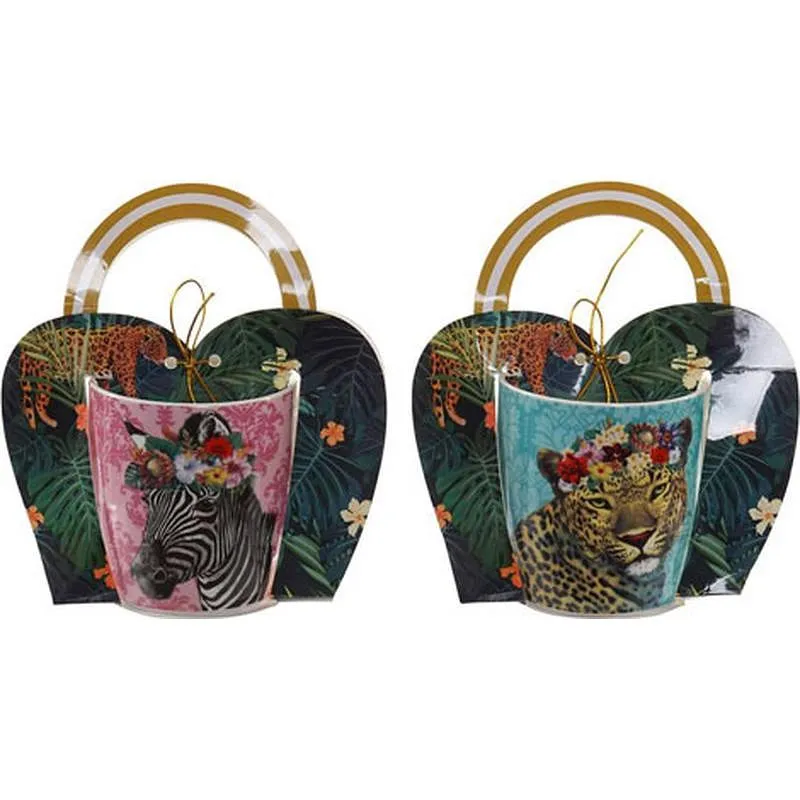 Compra MUG PORCELANA SET REGALO ANIMAL 36 CL SURTIDO SM165170 al mejor precio