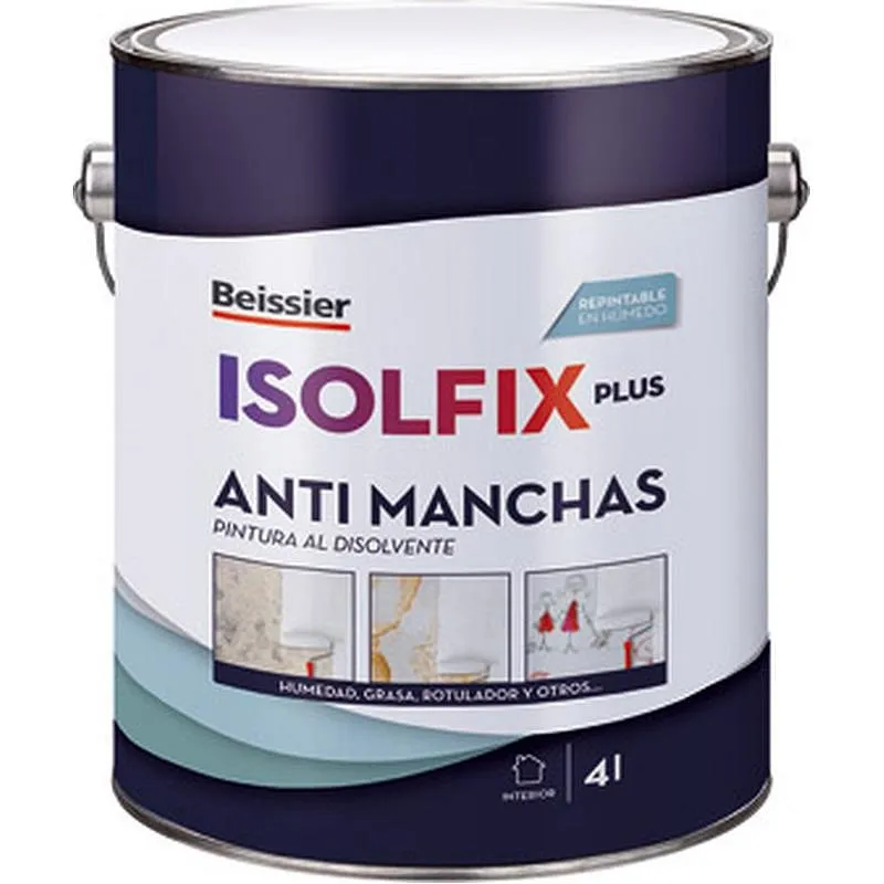 Compra PINTURA ANTIMANCHAS ISOLFIX PLUS 4 L BLANCO BEISSIER 34040-004 al mejor precio