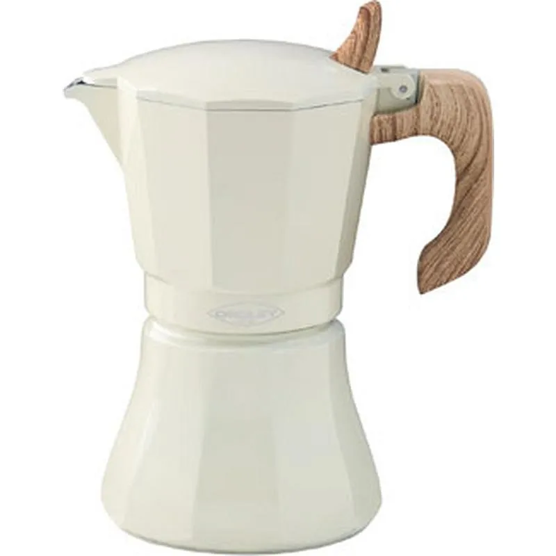 Compra CAFETERA ALUMINIO INDUCCION PETRA CREMA 6 TAZAS OROLEY 215090304 al mejor precio