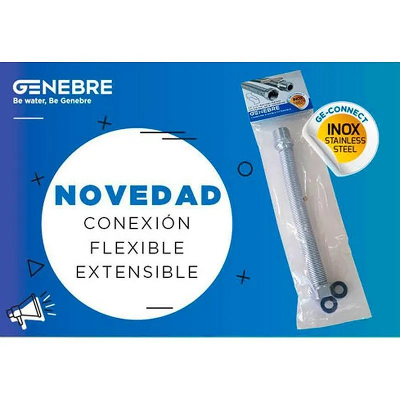 Compra CONEXION FLEXIBLE GE-CONNECT EXTENSIBLE M1/2"-H1/2" DE 400 A 800 MM GENEBRE 3770 04 40 al mejor precio