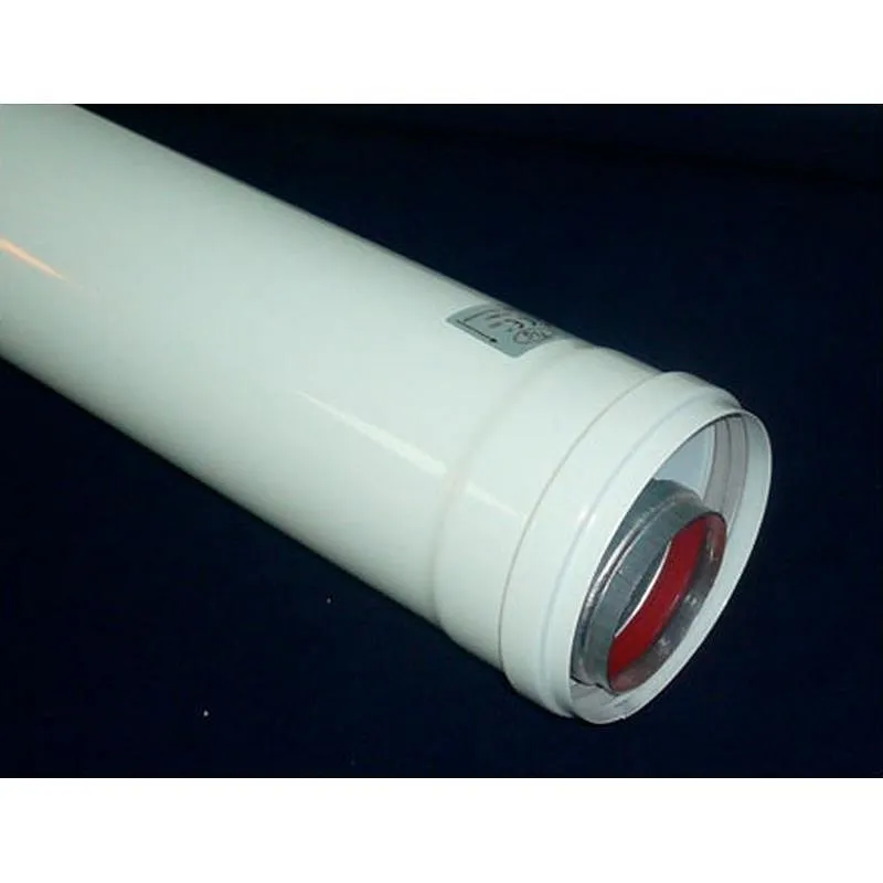 Compra TUBO COAXIAL MACHO/MACHO ALUMINIO diametro 60/ 100 1 M BLANCO TC100100 al mejor precio