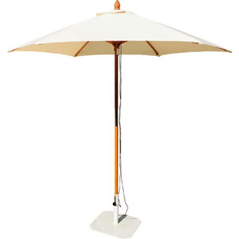 Compra PARASOL MADERA CRUDO 2.5 M TUBO 38 MM IMPORT PARASOL 250CM al mejor precio