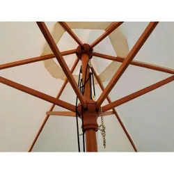Compra PARASOL MADERA CRUDO 2.5 M TUBO 38 MM IMPORT PARASOL 250CM al mejor precio