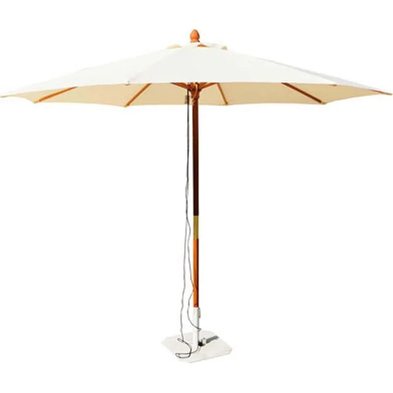 Compra PARASOL MADERA CRUDO 3 M TUBO 48 MM IMPORT PARASOL 300CM al mejor precio