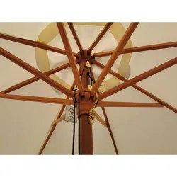 Compra PARASOL MADERA CRUDO 3 M TUBO 48 MM IMPORT PARASOL 300CM al mejor precio