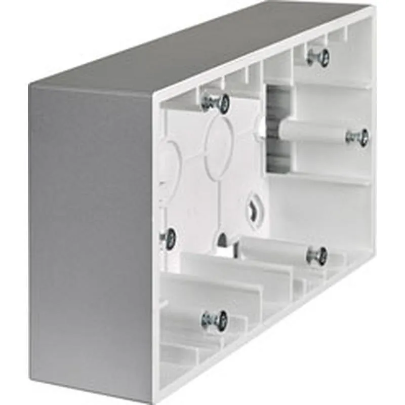 Compra CAJA DOBLE DE SUPERFICIE PARA MECANISMO ALUMINIO SIMON F1590752026 al mejor precio