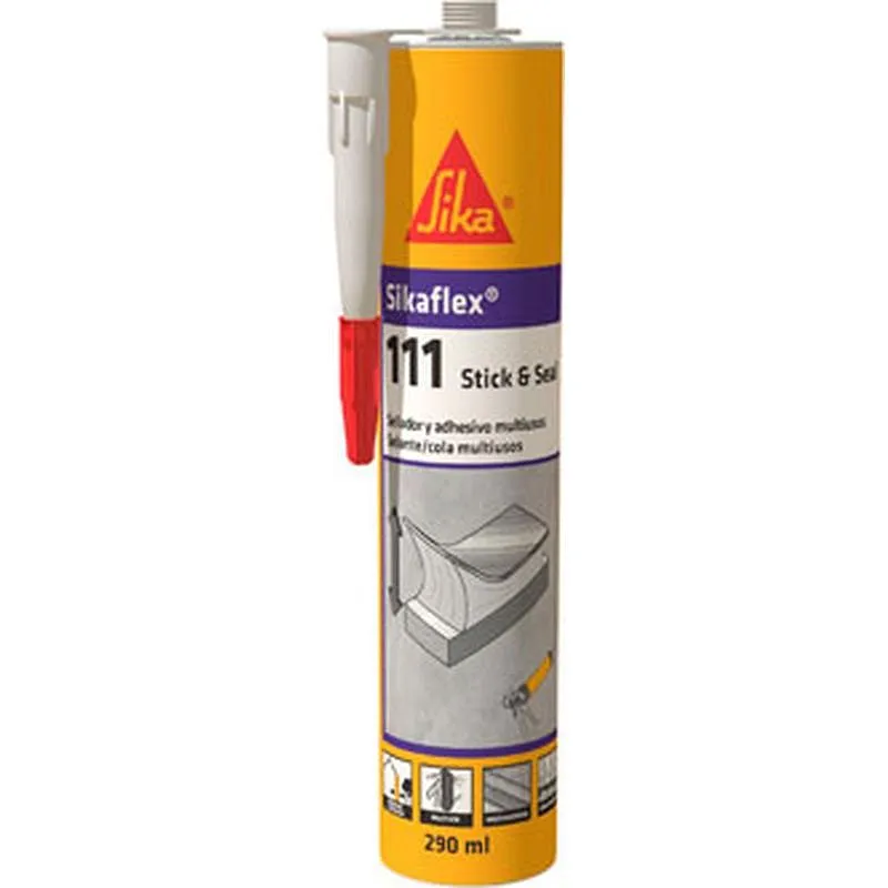 Compra ADHESIVO MONTAJE SELLADOR SIKAFLEX 111 STICK & SEAL 290 ML BLANCO SIKA 557023 al mejor precio