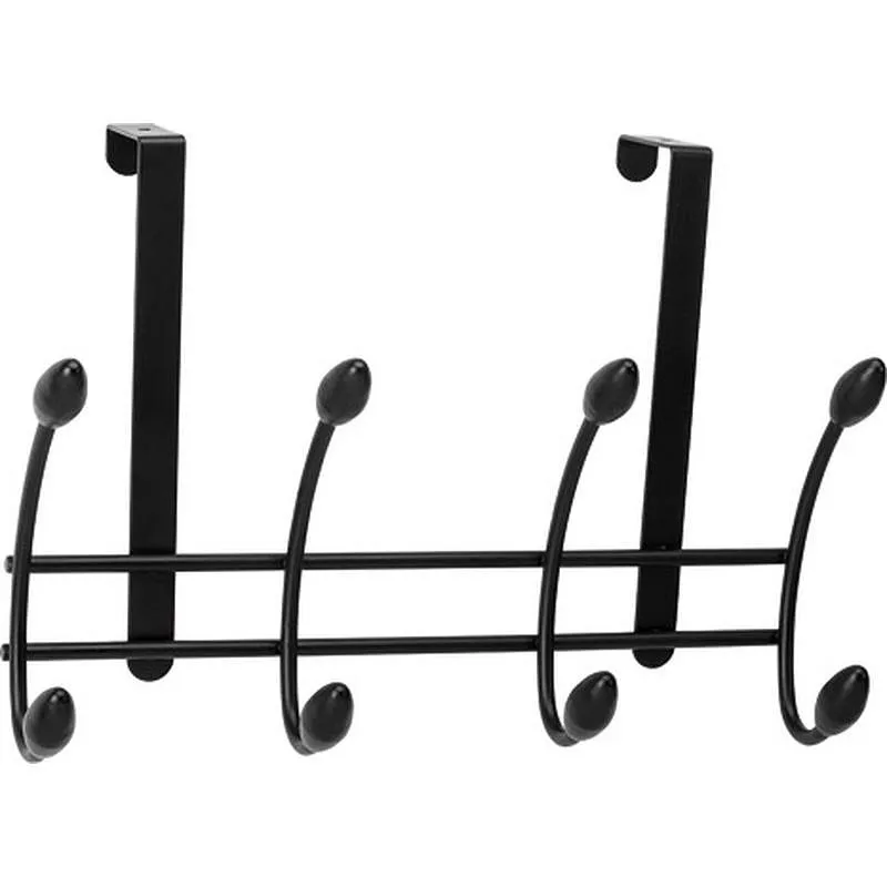 Compra COLGADOR SOBREPUERTA 4 GANCHOS DOBLES NEGRO INOFIX 3721-3- al mejor precio