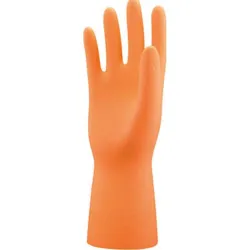 Compra GUANTE LATEX NARANJA FLOCADO TALLA 10 JUBA 621C/10 al mejor precio