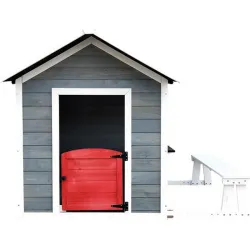 Compra CASETA DE MADERA INFANTIL CHLOE GREY 116 X 138 X A132 CM OUTDOOR TOYS KNH1002 al mejor precio
