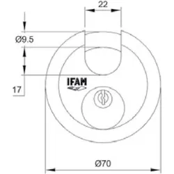 Compra CANDADO CIRCULAR INOXIDABLE 70 MM IFAM 550 al mejor precio