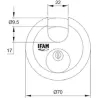 Compra CANDADO CIRCULAR INOXIDABLE 70 MM IFAM 550 al mejor precio