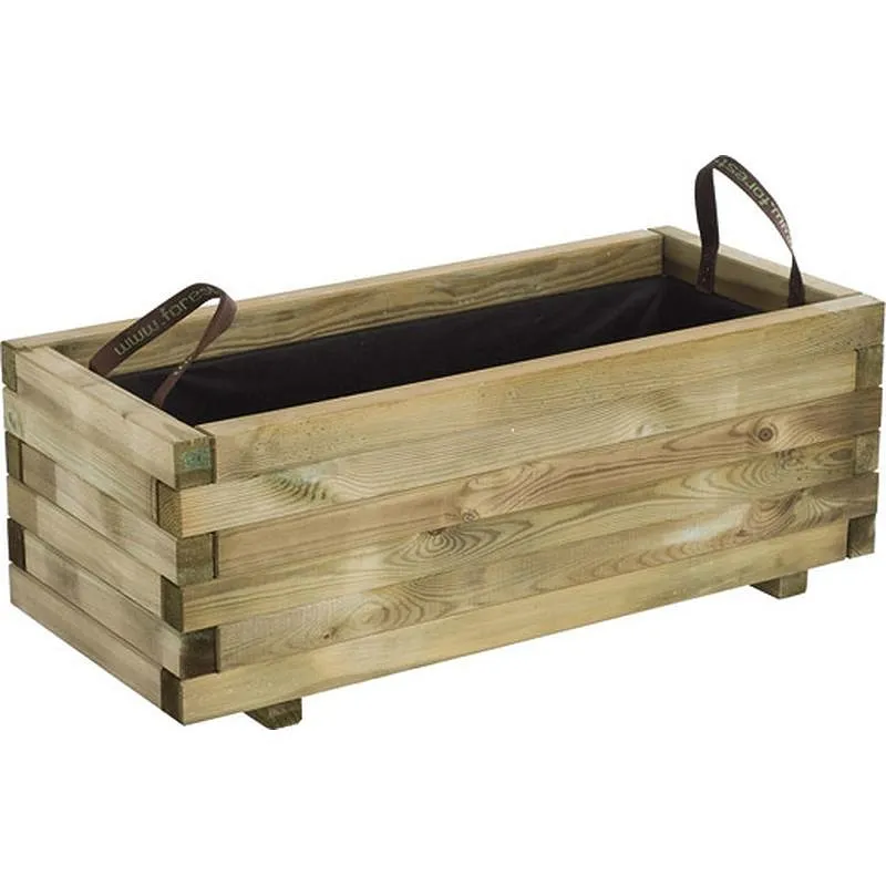 Compra JARDINERA DE MADERA RECTANGULAR 73L BAROQUE 90X40X33 CM FOREST 409 al mejor precio