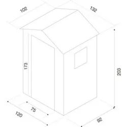 Compra CASETA RESINA STELLA BEIGE CHOCOLATE 203X102X132 CM GARDIUM KSP38150 al mejor precio