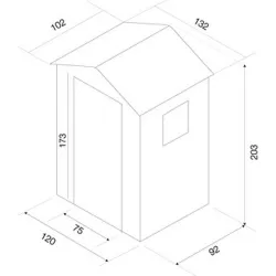 Compra CASETA RESINA STELLA BEIGE CHOCOLATE 203X102X132 CM GARDIUM KSP38150 al mejor precio