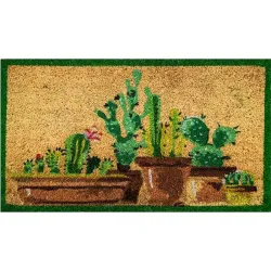 Compra FELPUDO COCO ESTAMPADO CACTUS SURTIDO 40 X 70 CM 55175 al mejor precio