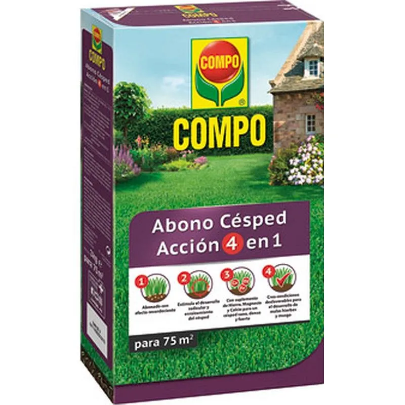 Compra ABONO CESPED ACCION 4 EN 1 3 KG COMPO 223270201/2860202011 al mejor precio
