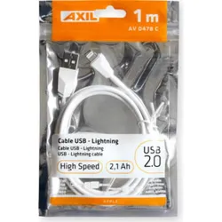 Compra CABLE CONEXION USB-LIGHTING IPH BLANCO 1M AXIL AV 0478C al mejor precio