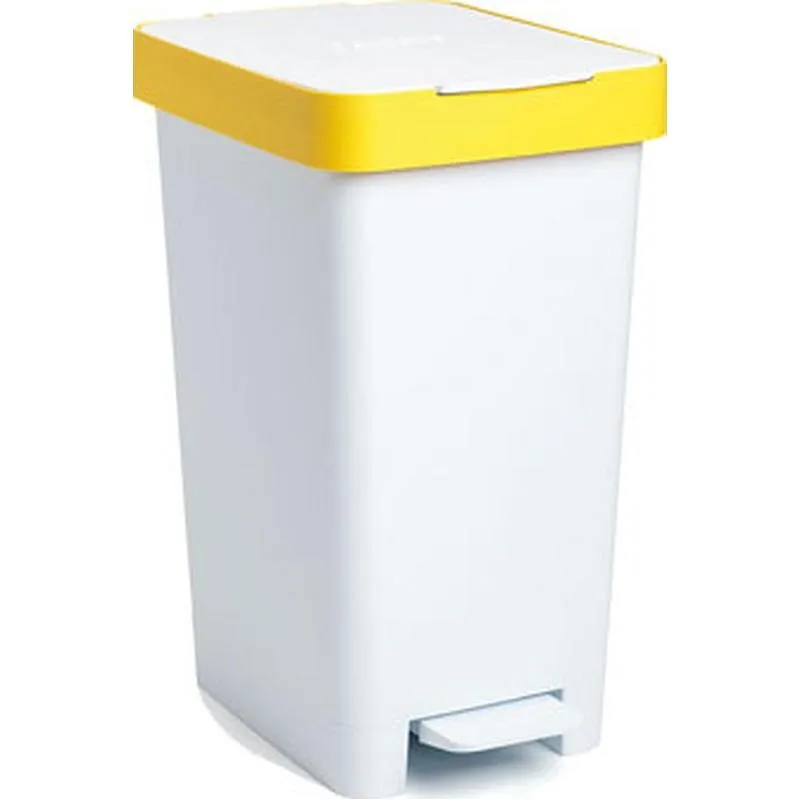 Compra CUBO CON PEDAL SMART 25L RECICLAJE AMARILLO-26X36X47CM TATAY 1021002 al mejor precio