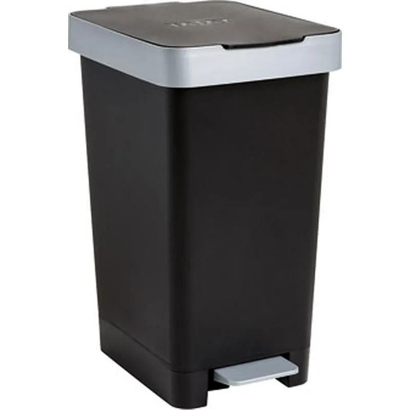 Compra CUBO CON PEDAL SMART 25L RECICLAJE NEGRO-26X36X47CM TATAY 1021027 al mejor precio