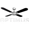 Compra VENTILADOR DE TECHO MODELO BALEAR NEGRO/CROMADO 50 4 ASPAS REVERSIBLES EDM 33813 al mejor precio