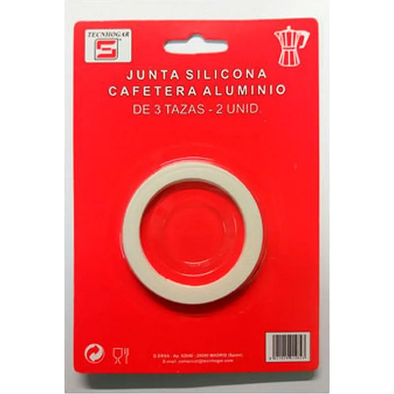 Compra JUNTA SILICONA CAFETERA 3 TAZAS (SET 2U) TECNHOGAR 01482 al mejor precio