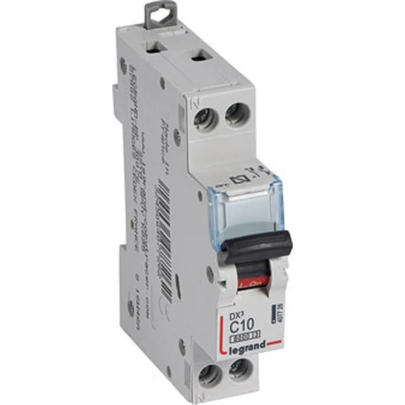Compra MAGNETOTERMICO DX3 P + N C10 1 MODULO 6/10KA-P/NEGRA LEGRAND 407726E al mejor precio