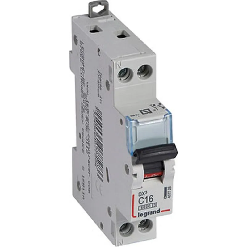 Compra MAGNETOTERMICO DX3 P + N C16 1 MODULO 6/16KA-P/NEGRA LEGRAND 407728E al mejor precio