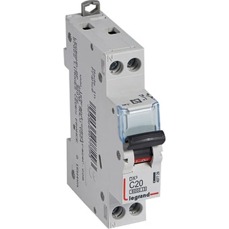 Compra MAGNETOTERMICO DX3 P + N C20 1 MODULO 6/20KA-P/NEGRA LEGRAND 407729E al mejor precio