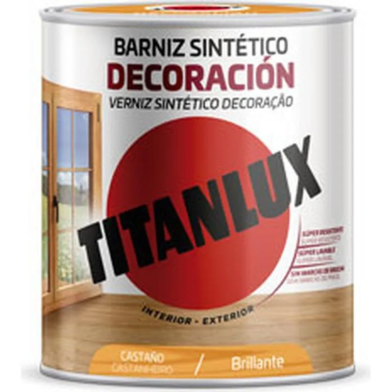 Compra BARNIZ SINTETICO DECORACION BRILLANTE 250 ML CASTAÑO TITANLUX M10100114/5809392 al mejor precio