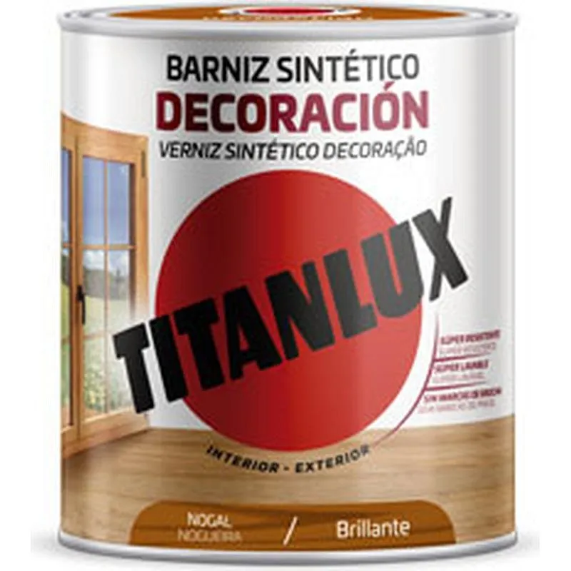 Compra BARNIZ SINTETICO DECORACION BRILLANTE 250 ML NOGAL TITANLUX M10100314/5809396 al mejor precio