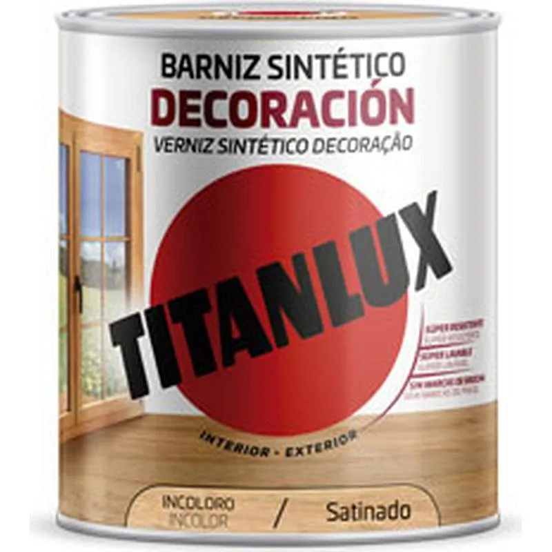 Compra BARNIZ SINTETICO DECORACION SATINADO 750 ML INCOLORO TITANLUX M11100034/5809406 al mejor precio