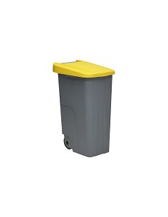 Compra Contenedor basura gris ecologico 110 l tapa negro DENOX 23450 al mejor precio