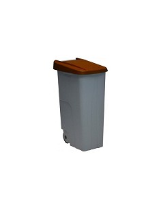 Compra Contenedor basura gris ecologico 110 l tapa marron DENOX 23450 al mejor precio