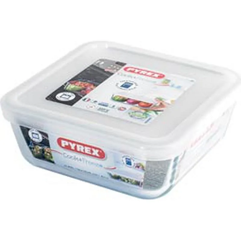 Compra CONTENEDOR VIDRIO PORTALIMENTOS CON TAPA PYREX CUADRADO - 0,85 L PYREX 3285215 al mejor precio