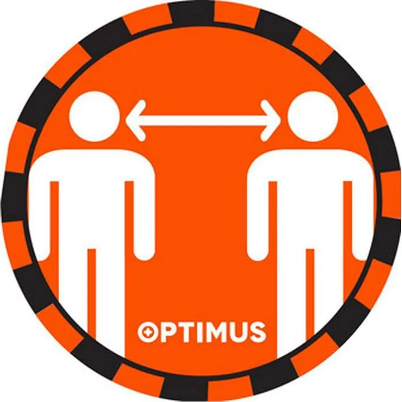 Compra ADHESIVO VINILICO SUELO DISTANCIA SEGURIDAD diametro 30 CM. 5 UNIDADES OPTIMUS SUELORED al mejor precio