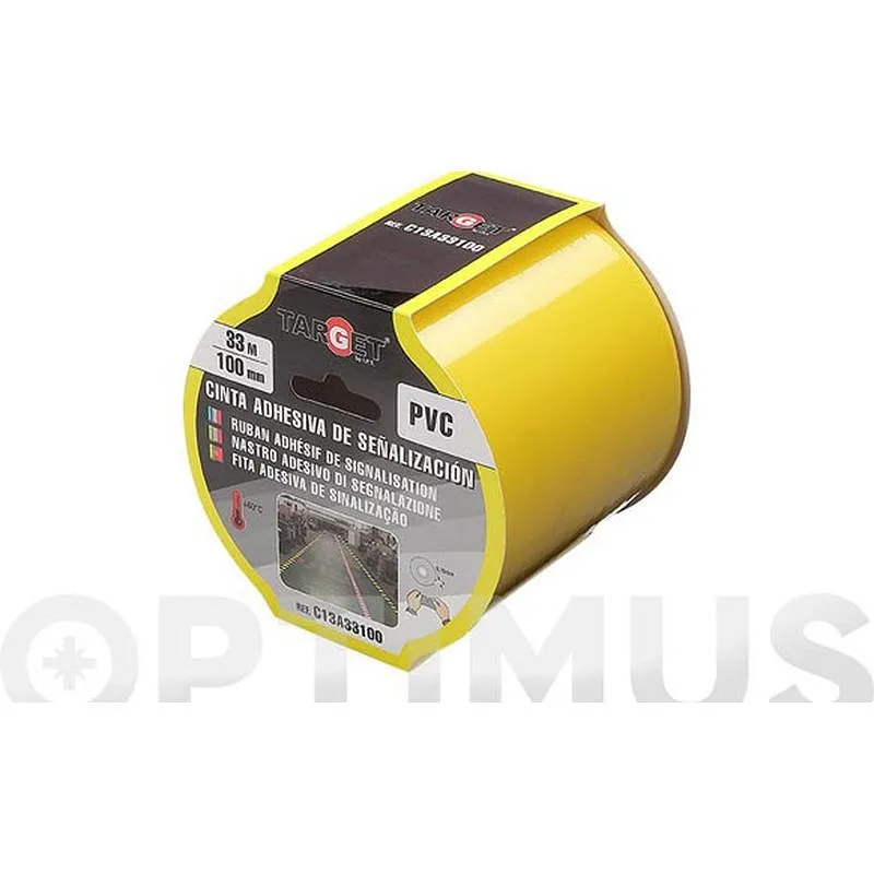 Compra CINTA ADHESIVA SEÑALIZACION 33 M X 100 MM AMARILLA TARGET C13A33100 al mejor precio