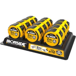 Compra FLEXOMETRO ABS / CAUCHO CON FRENO 2 M X 13 MM CON LLAVERO TIPO MOSQUETÓN IRONSIDE 102532 al mejor precio