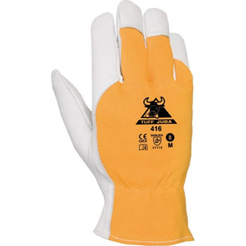 Compra GUANTE PIEL FLOR CABRA DORSO ALGODON TUFF TALLA 10 JUBA H416/10 al mejor precio