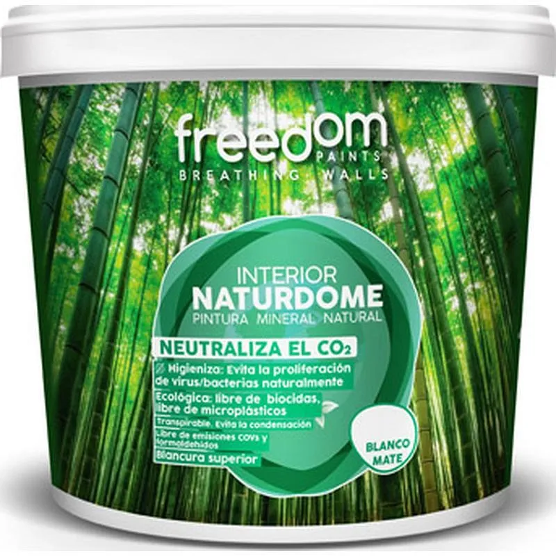 Compra PINTURA MINERAL NATURAL BLANCO MATE INTERIOR 12 L FREEDOM 1180012000 al mejor precio
