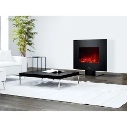 Compra CHIMENEA ELECTRICA CON PIE FRONTAL CURVO 2000W NEGRO PURLINE CHE-340 al mejor precio