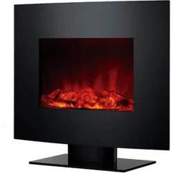 Compra CHIMENEA ELECTRICA CON PIE FRONTAL CURVO 2000W NEGRO PURLINE CHE-340 al mejor precio