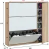 Compra ZAPATERO CLASS 4 PUERTAS 115 X 106 X 22 CM BLANCO/ROBLE FOREX O17818F al mejor precio