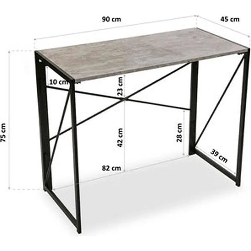 Compra MESA ESCRITORIO PLEGABLE JACK NEGRA 90X75X45 CM 21300024 al mejor precio