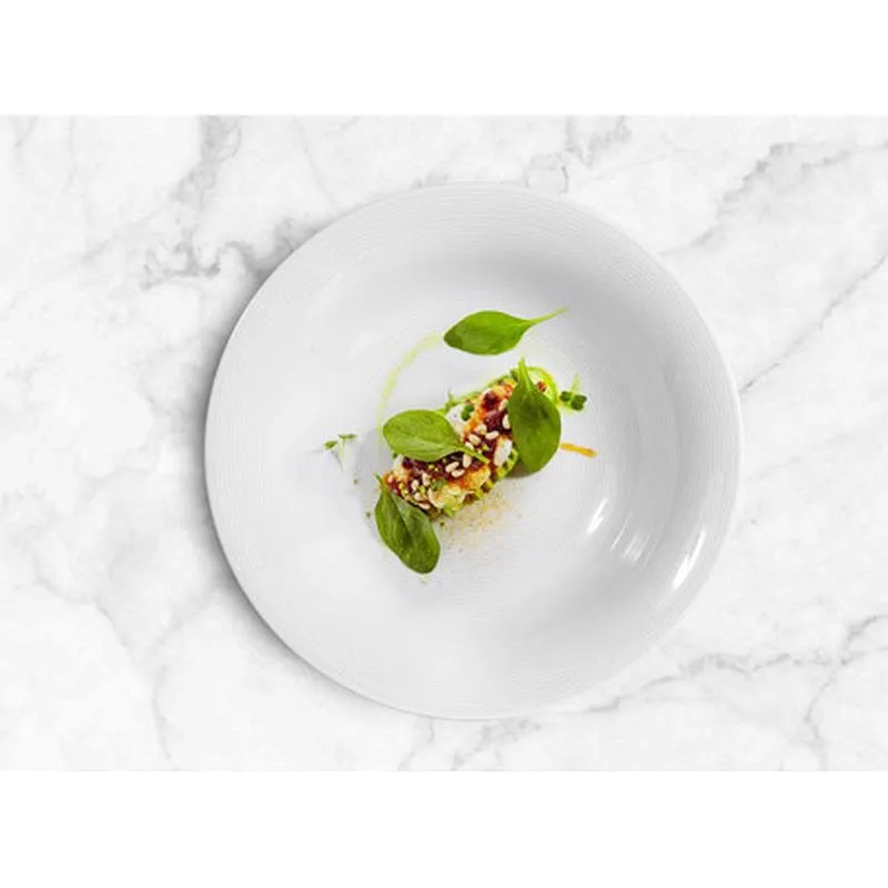 Compra PLATO PORCELANA GRABADO BLANCO LLANO-27 CM 4470001 al mejor precio