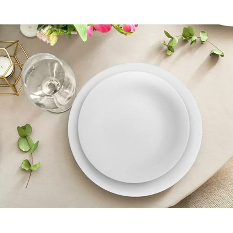 Compra PLATO PORCELANA GRABADO BLANCO HONDO-23 CM 4470002 al mejor precio