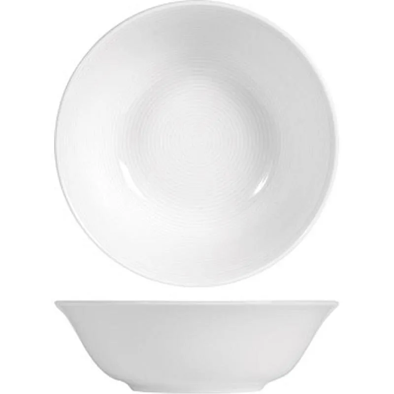 Compra BOL PORCELANA GRABADO BLANCO diametro 14 CM 4470055 al mejor precio