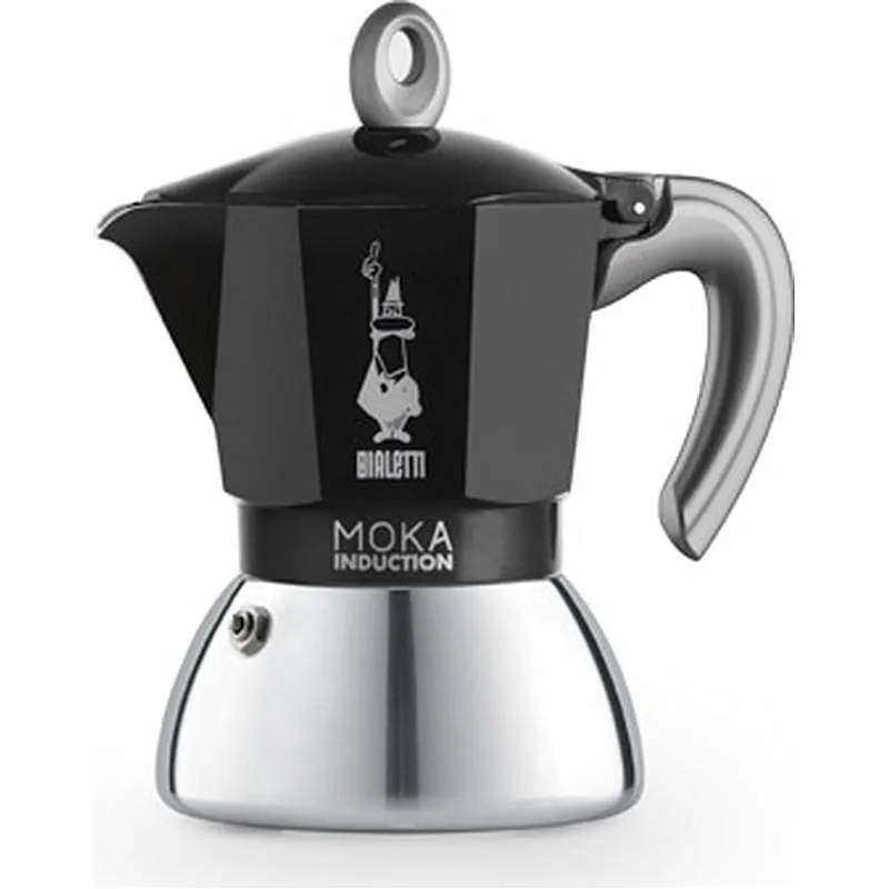 Compra CAFETERA MOKA INDUCTION ALUMINIO/INOX 4 TAZAS NEGRA BIALETTI 6934 al mejor precio
