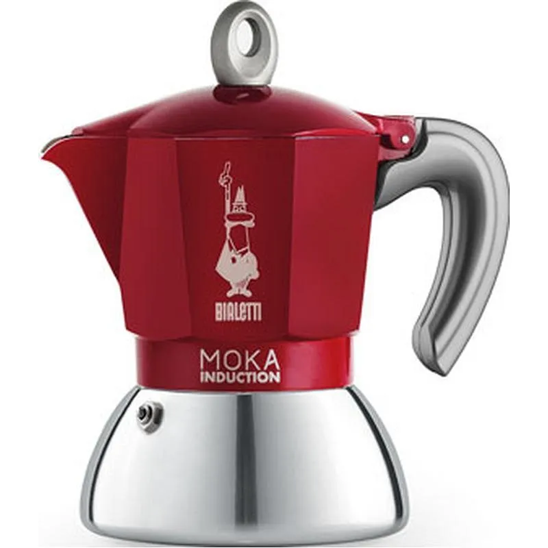 Compra CAFETERA MOKA INDUCTION ALUMINIO/INOX 2 TAZAS ROJA BIALETTI 6942 al mejor precio
