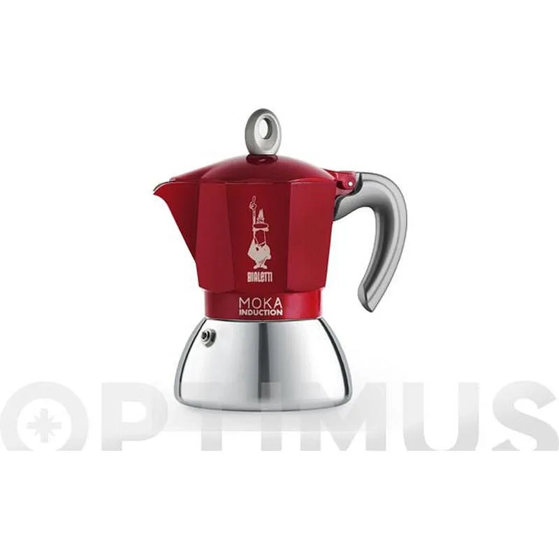 Compra CAFETERA MOKA INDUCTION ALUMINIO/INOX 4 TAZAS ROJA BIALETTI 6944 al mejor precio